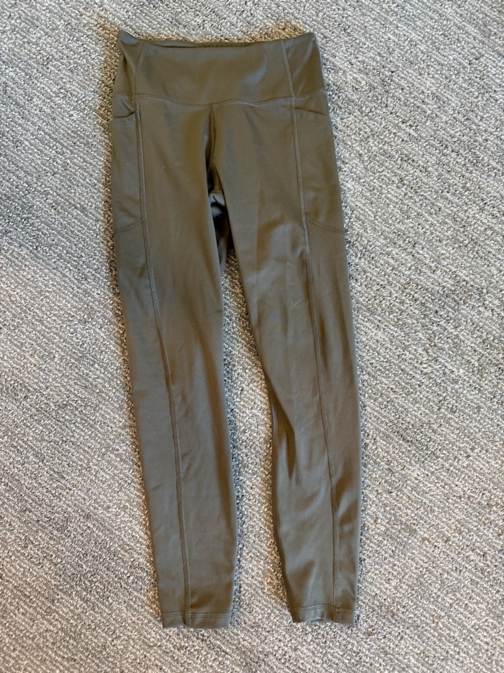 VSX Sport Leggings Olive Green | High Rise Pocket Activewear | Size S Short - Picture 1 of 3